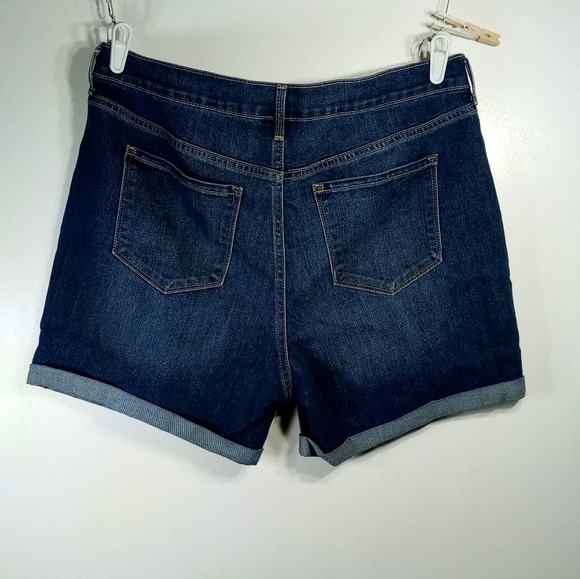 Old Navy Cuffed Blue Jean Shorts Sz 16 - Picture 8 of 11